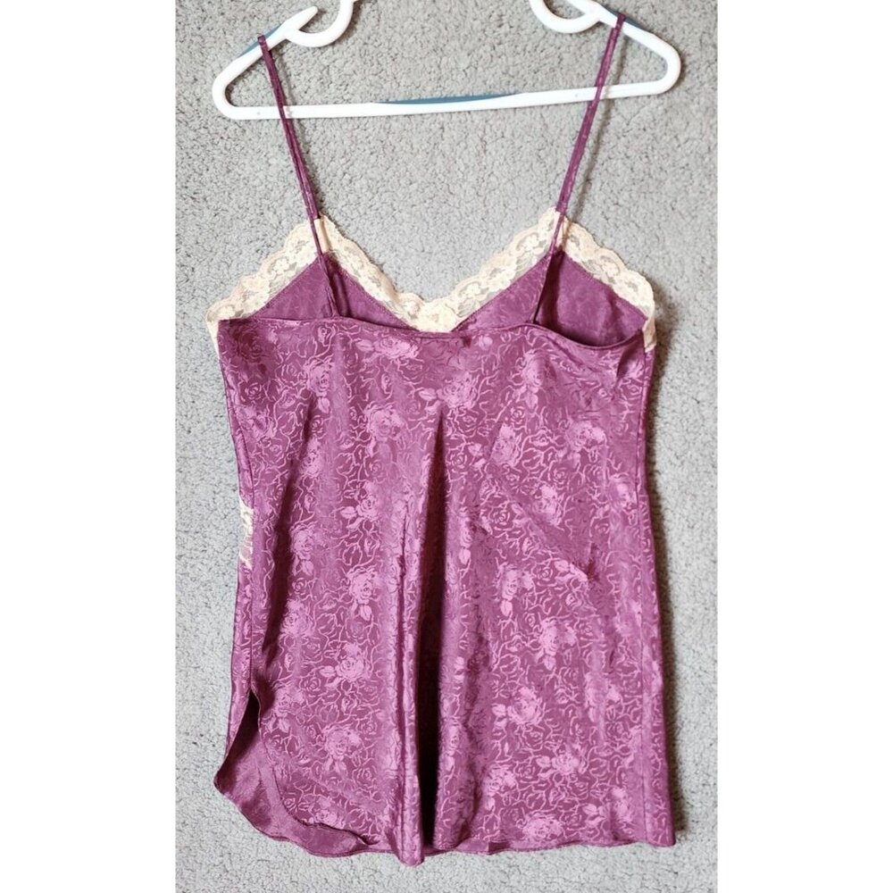 VTG Angelique Womens Sleeveless Chemise Nightgown Lingerie Lave Accents Floral M - Picture 8 of 13